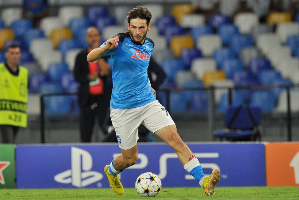 Khvicha Kvaratskhelia player of Napoli, during the match of