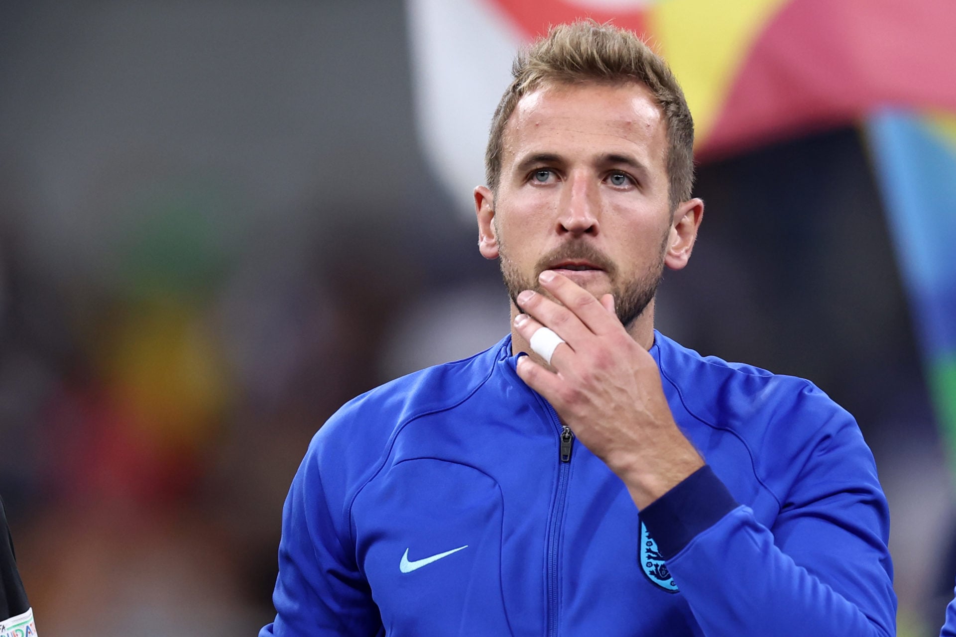 Harry Kane of England looks on during the Uefa Nations