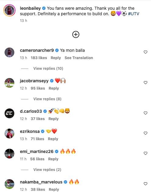 Bailey's Villa teammates loved his goal yesterday