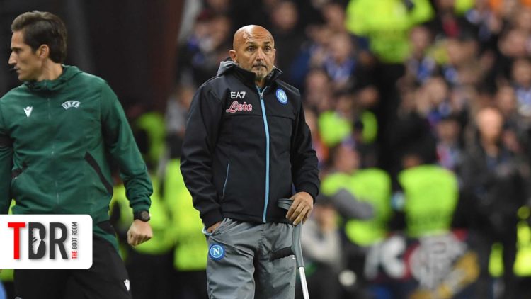 Luciano Spalletti of Napoli during the UEFA Champions League group A match between Rangers FC and SSC Napoli