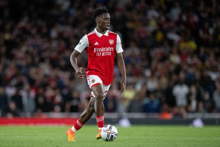 £18m Arsenal midfielder spotted joining in with the William Saliba chant on the pitch after North London Derby