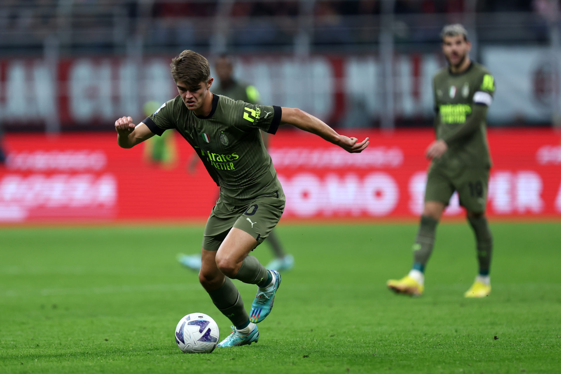 Charles De Ketelaere of Ac Milan  in action during the Serie