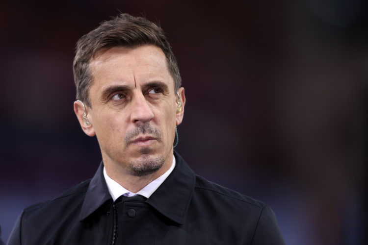 ‘Got to shape up’: Gary Neville unimpressed by two Arsenal players who were ‘played around’ in first-half today