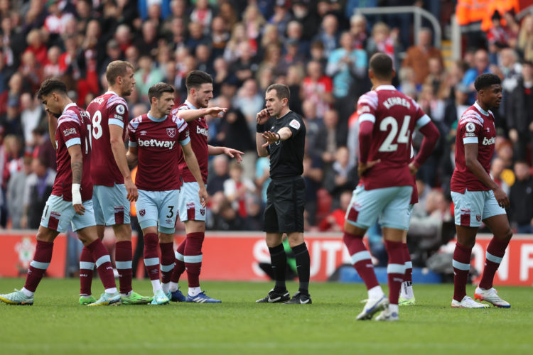 'On the day': Antonio now shares what the referee said to West Ham's players after Saints scored on Saturday