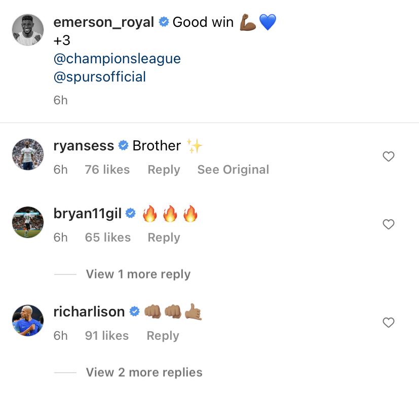Gil and Richarlison impressed by Emerson Royal
