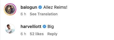 Elliott reacts after Balogun plays PSG