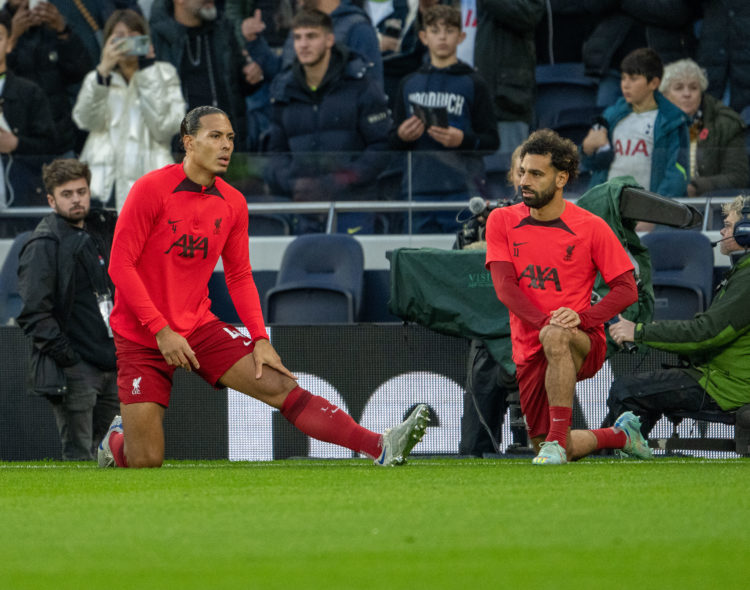 Mo Salah and Virgil van Dijk react after news coming out of Liverpool yesterday