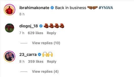 Jota and Carragher were impressed with Konate