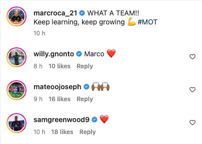 Gnonto and Greenwood were impressed with Roca