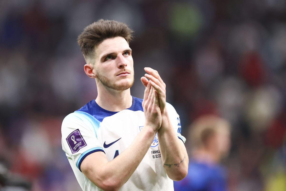 Jude Bellingham sends four-word message to Declan Rice after World Cup exit yesterday