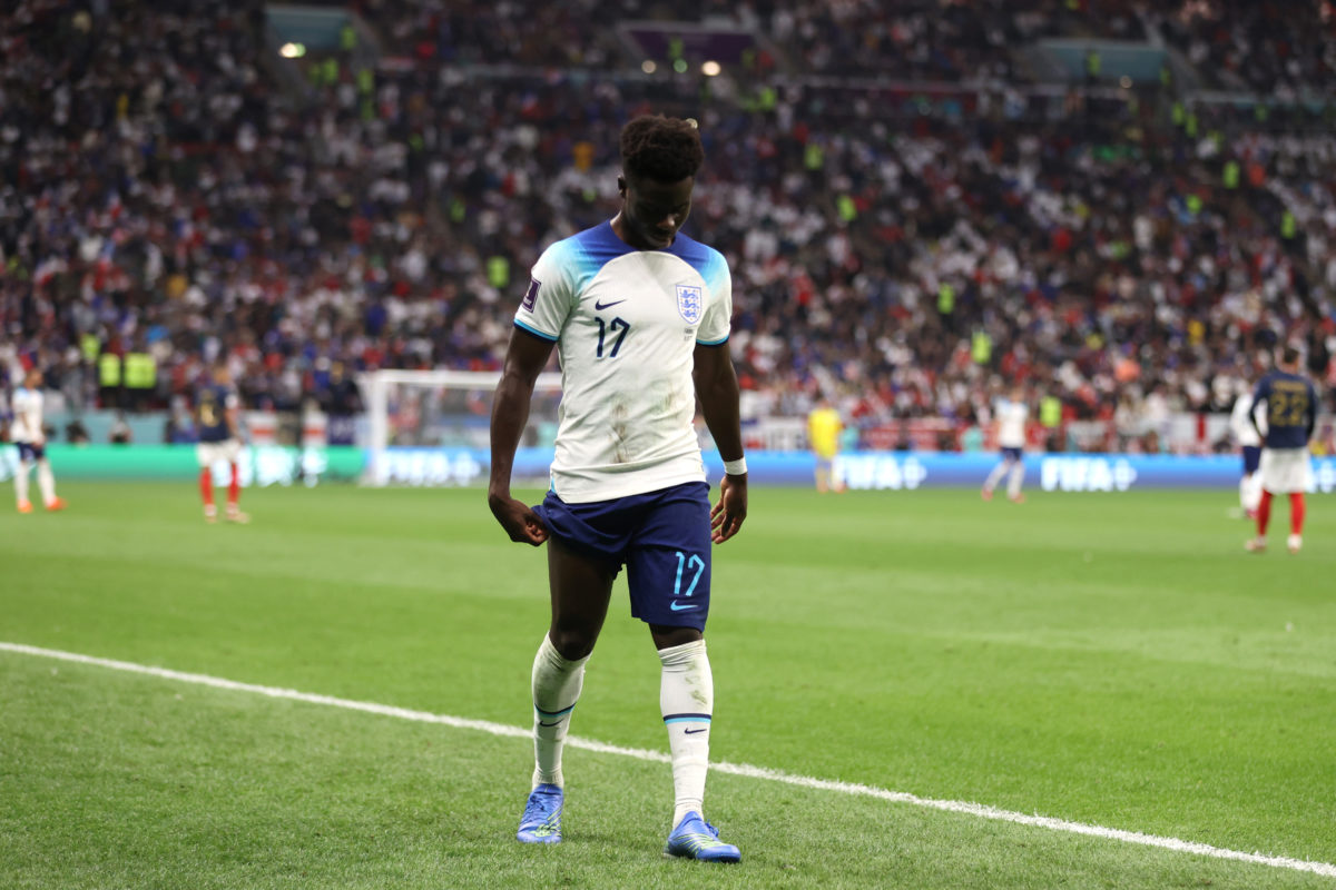 'They're saying': Ian Wright shares the reason he's heard England subbed off Bukayo Saka against France