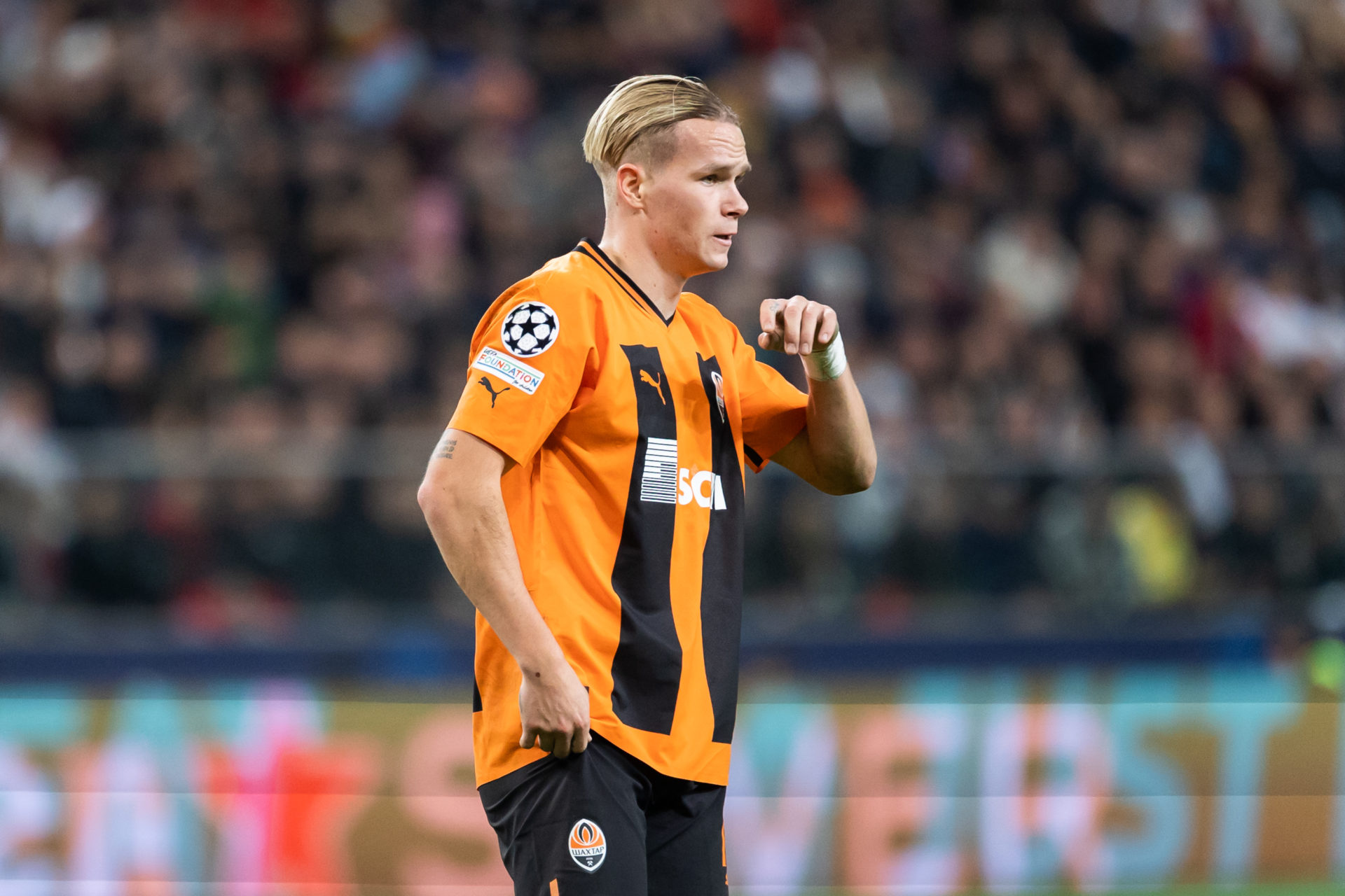 Mykhailo Mudryk of Shakhtar seen during the UEFA Champions...