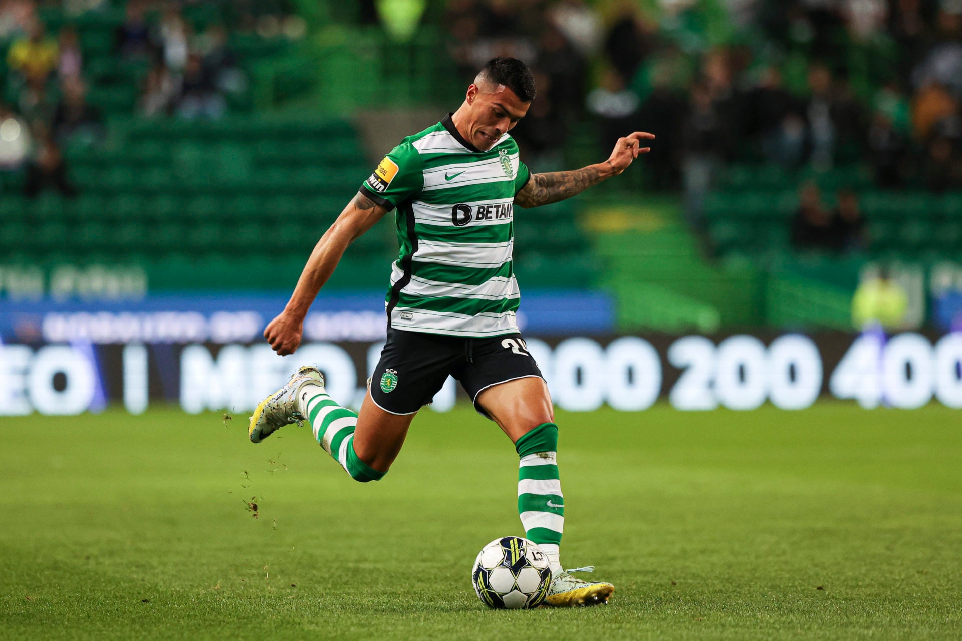 Pedro Porro of Sporting CP seen in action during the Liga