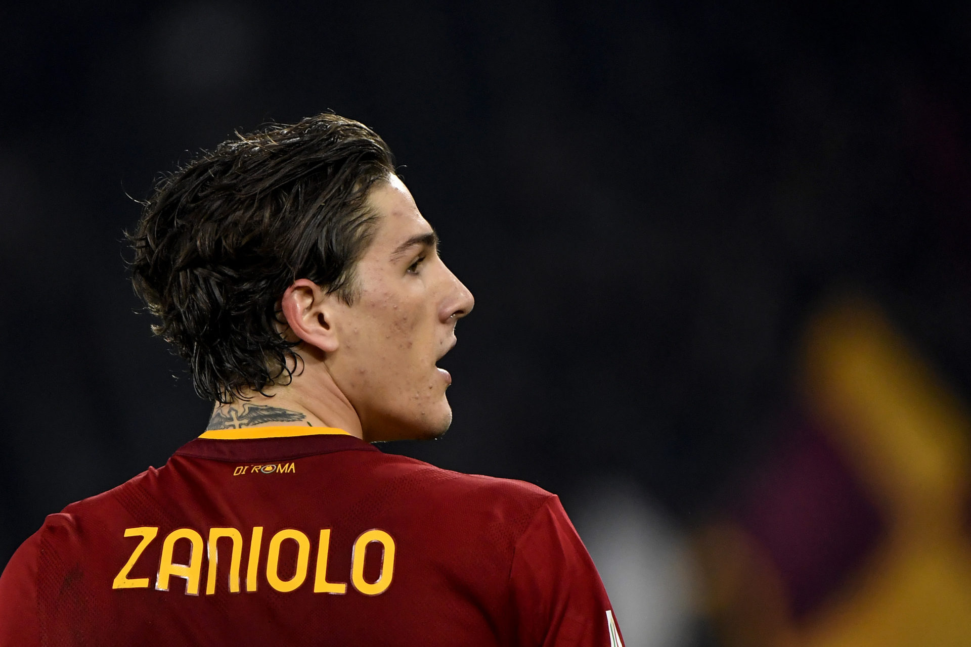 Nicolo Zaniolo of AS Roma during the Italy Cup football