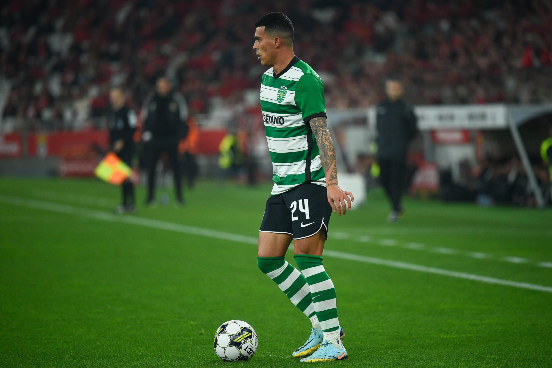 Pedro Porro from Sporting CP in action during Liga Portugal...