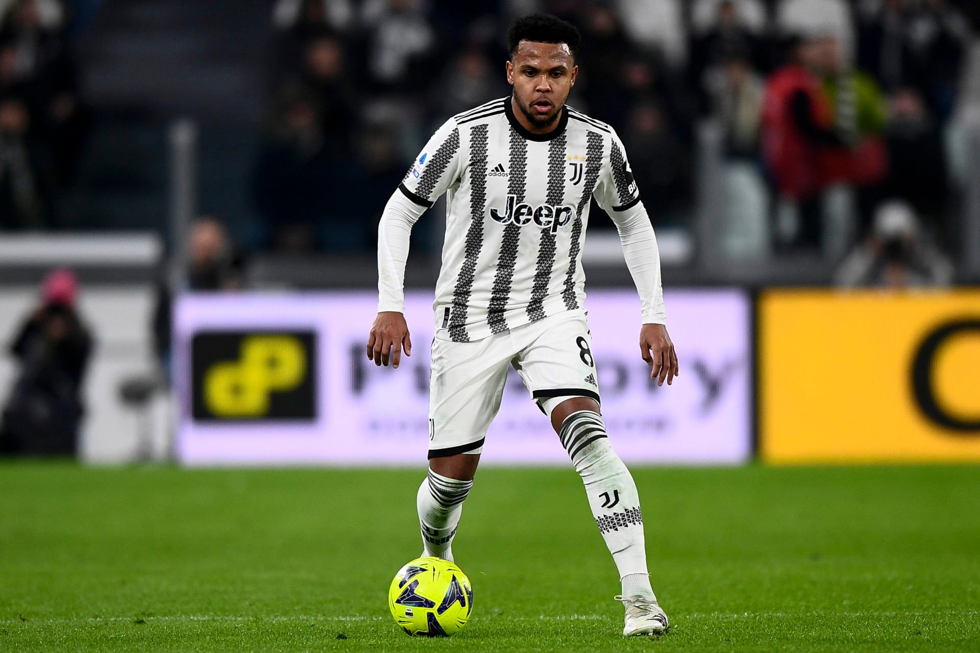 Weston McKennie of Juventus FC in action during the Serie A...