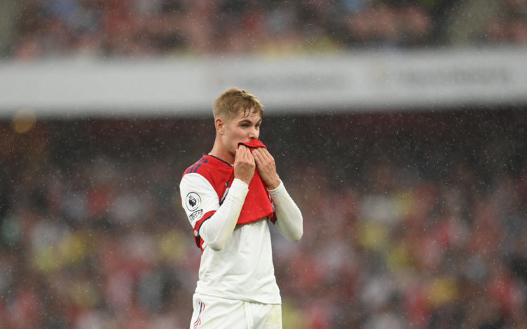 Report: Emile Smith Rowe not spotted in Arsenal squad ahead of Man City clash