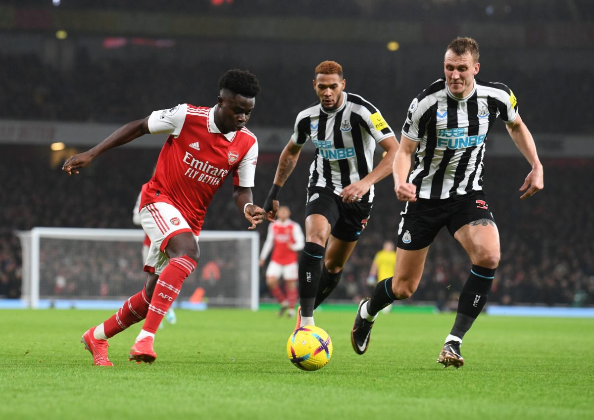 Dan Burn reacts to Bukayo Saka display in Arsenal draw with Newcastle