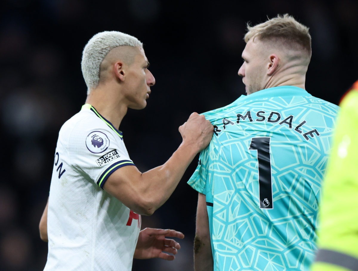 Journalist shares whether Richarlison will now be banned after pushing Ramsdale at full-time in North London Derby