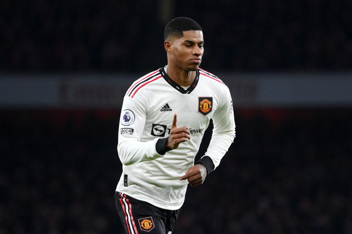 Gary Neville shares what Marcus Rashford was doing in the warm-up before scoring against Arsenal