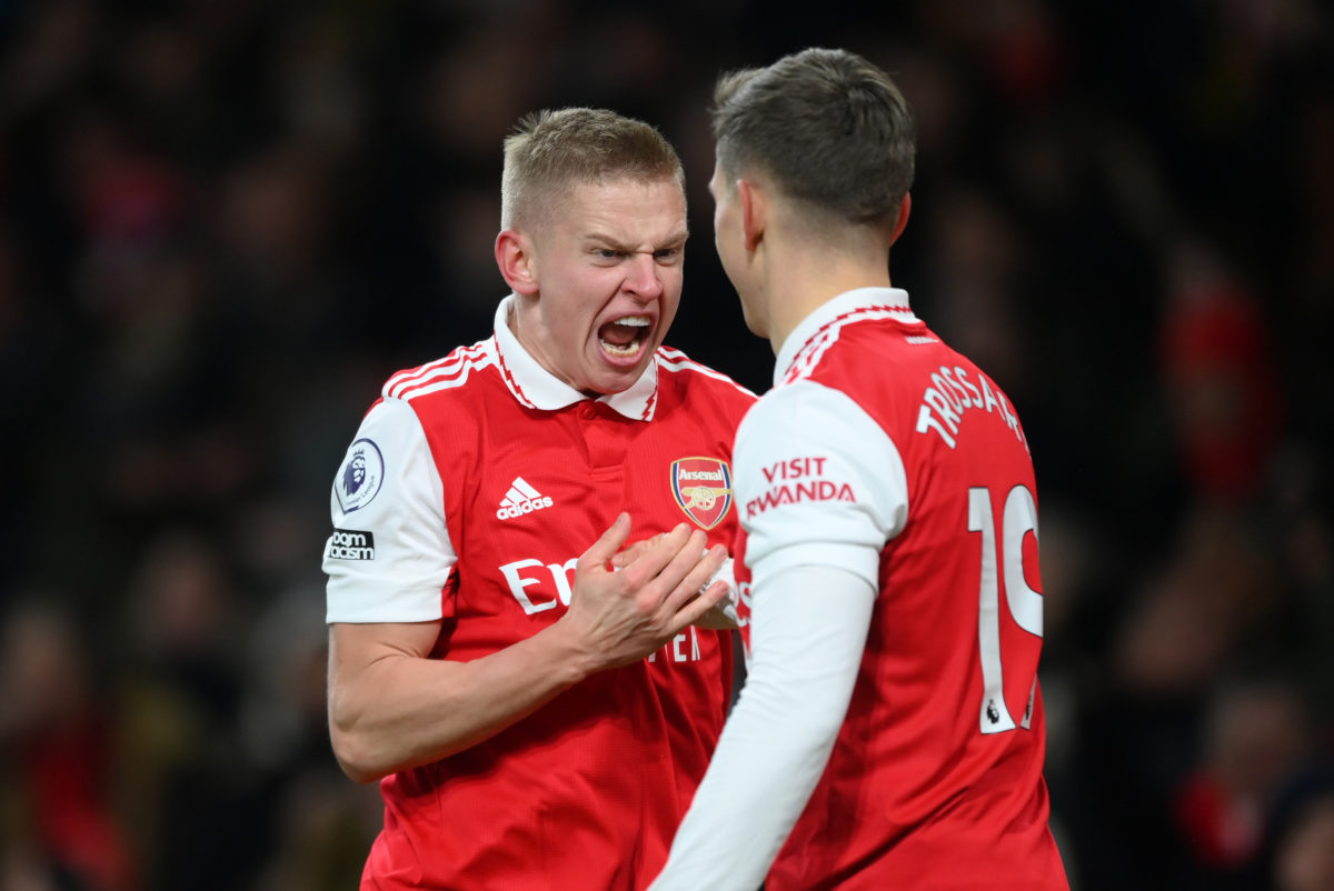 What Alex Zinchenko was spotted doing just before Leandro Trossard made his Arsenal debut on Sunday