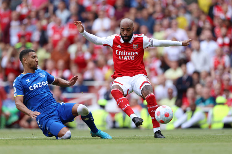 Alexandre Lacazette reacts after Cedric Soares leaves Arsenal on deadline day