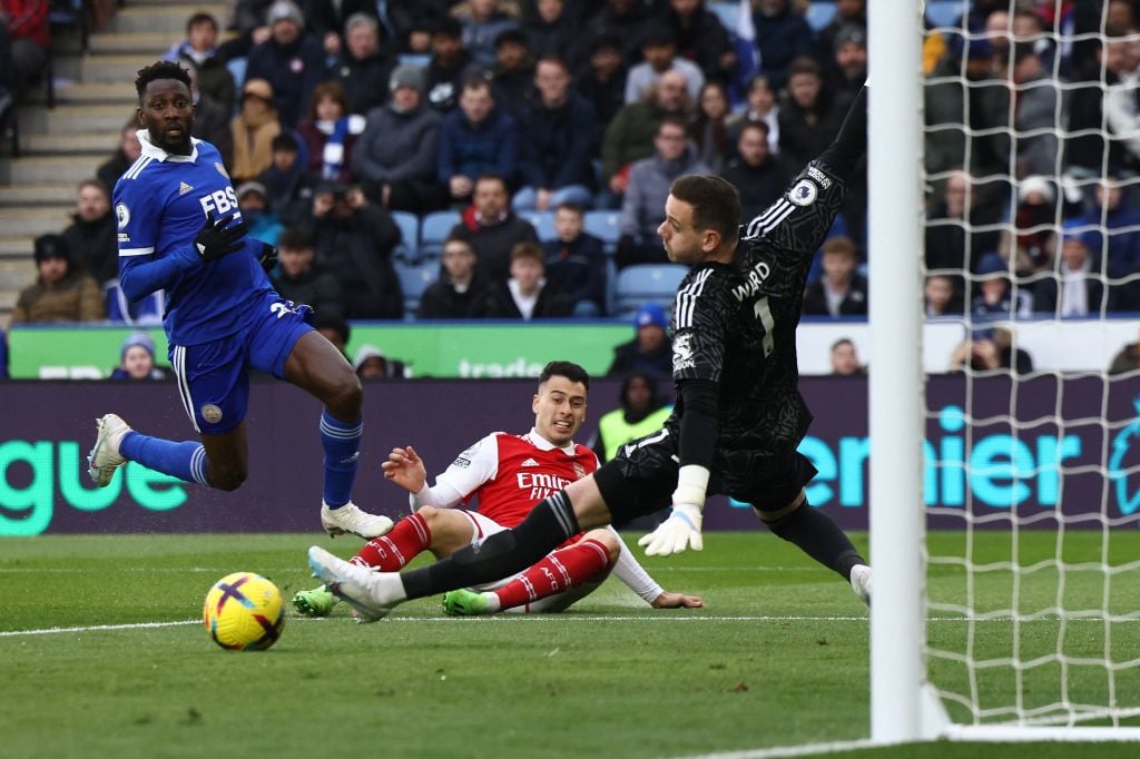 Saliba and Gabriel involved in bust up as Arsenal win at Leicester