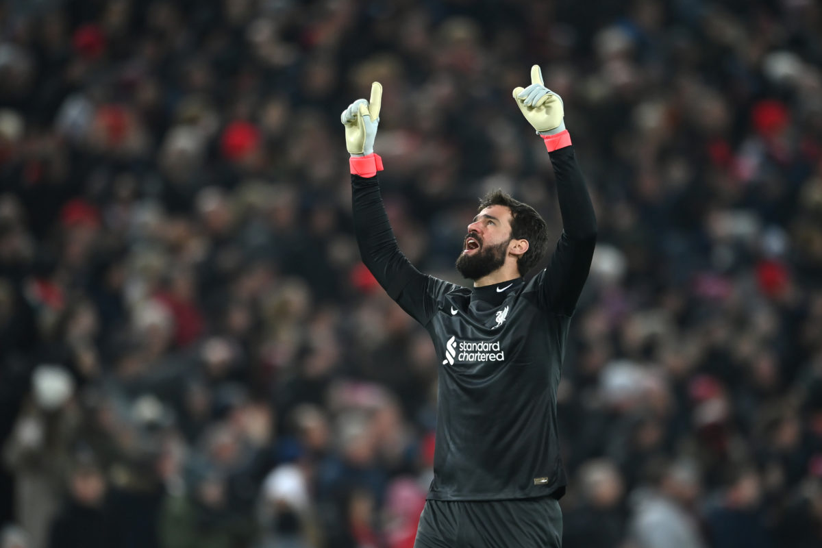 Jamie Carragher says the fact Alisson was Liverpool's best player will worry him massively