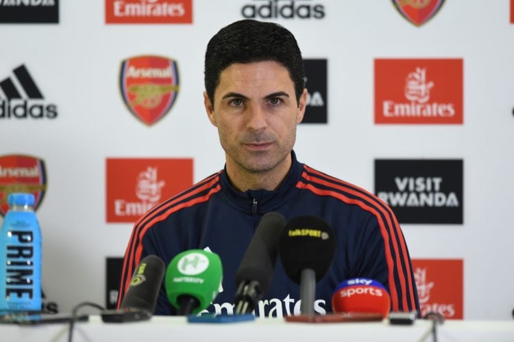 Mikel Arteta reacts after seeing what happened during Arsenal U21 game last night