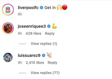 Luis Suarez reacts to Liverpool win