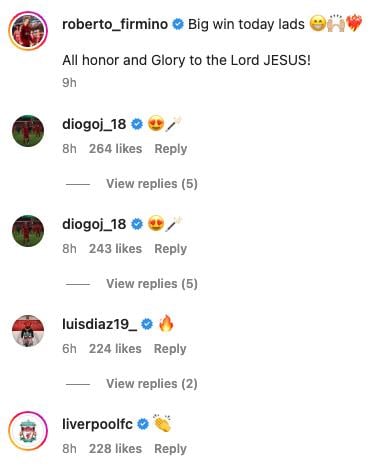Liverpool's Diogo Jota sends Roberto Firmino message