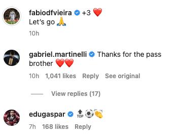 Edu sends Arsenal star Fabio Vieira message