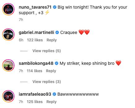 Arsenal star Gabriel Martinelli praises Nuno Tavares