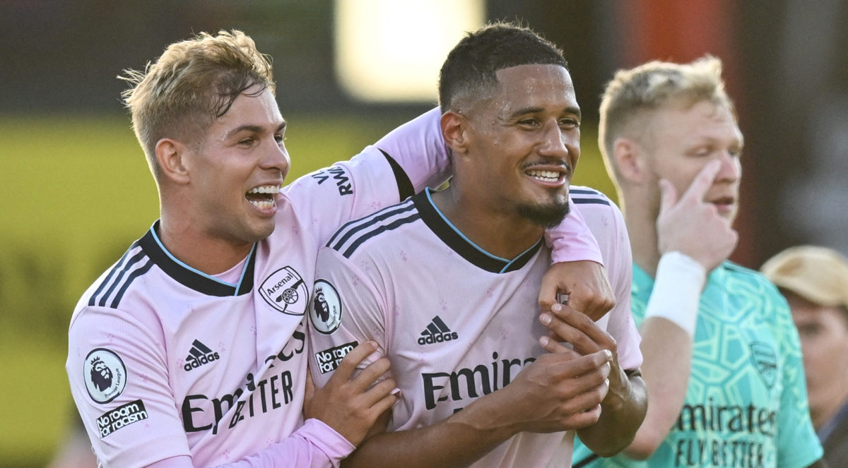 Video: Arsenal's William Saliba and Emile Smith Rowe big each other up