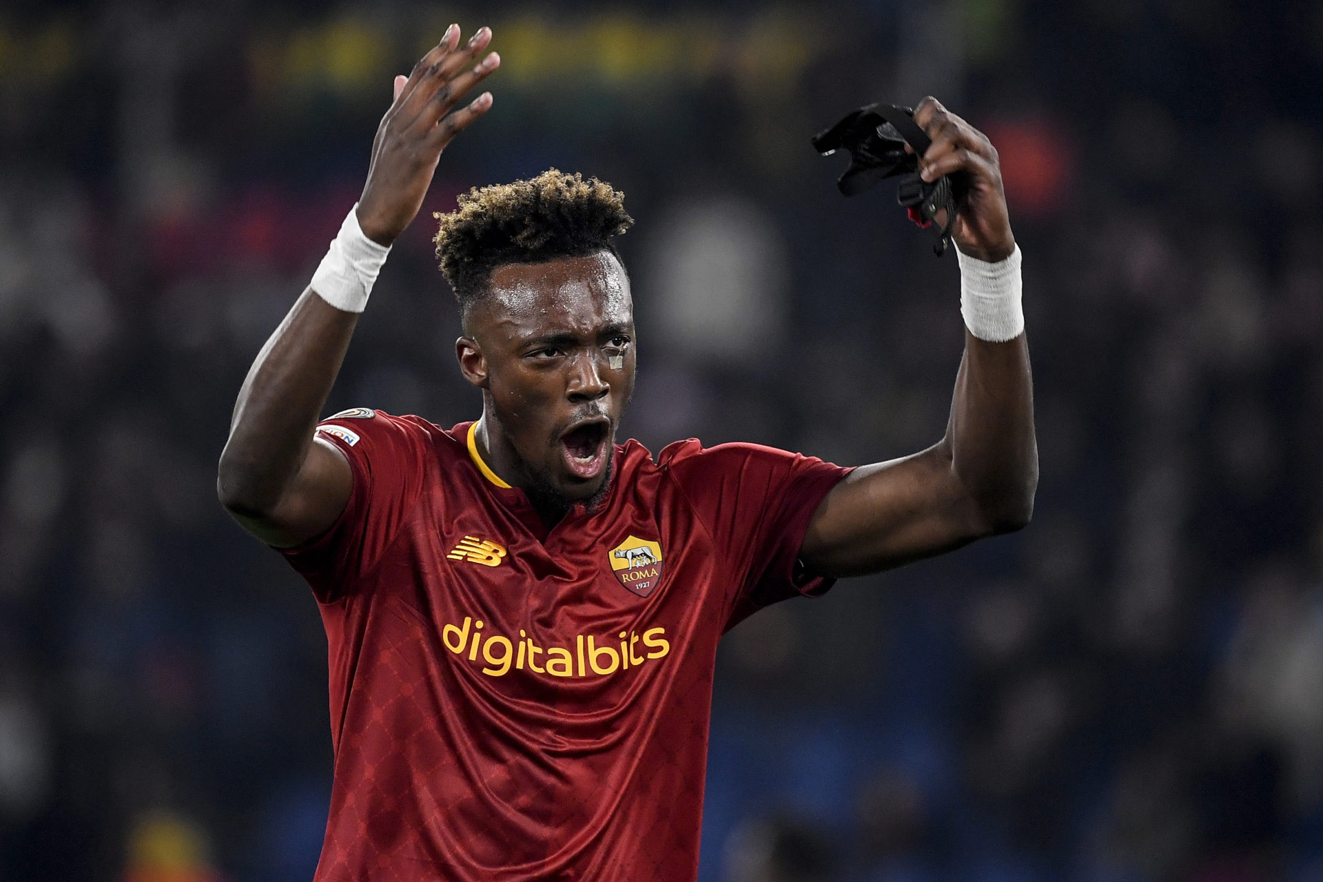 Tammy Abraham of AS Roma reacts during the Europa League
