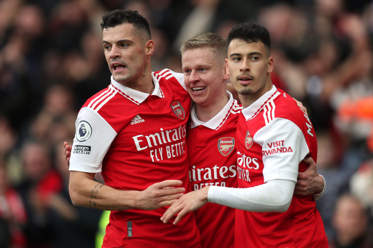 What Granit Xhaka did when Gabriel Martinelli was substituted against Crystal Palace