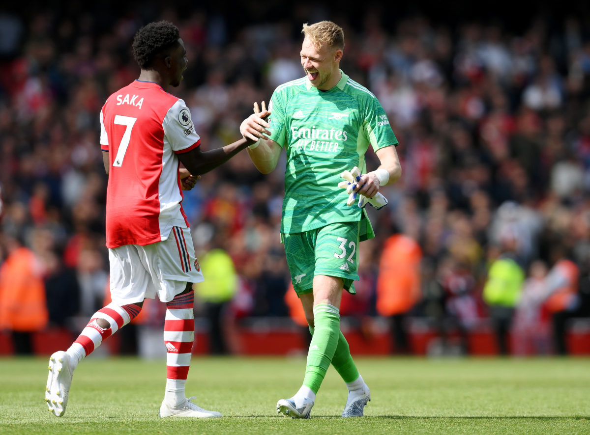 Aaron Ramsdale excited by Arsenal star Bukayo Saka's potential