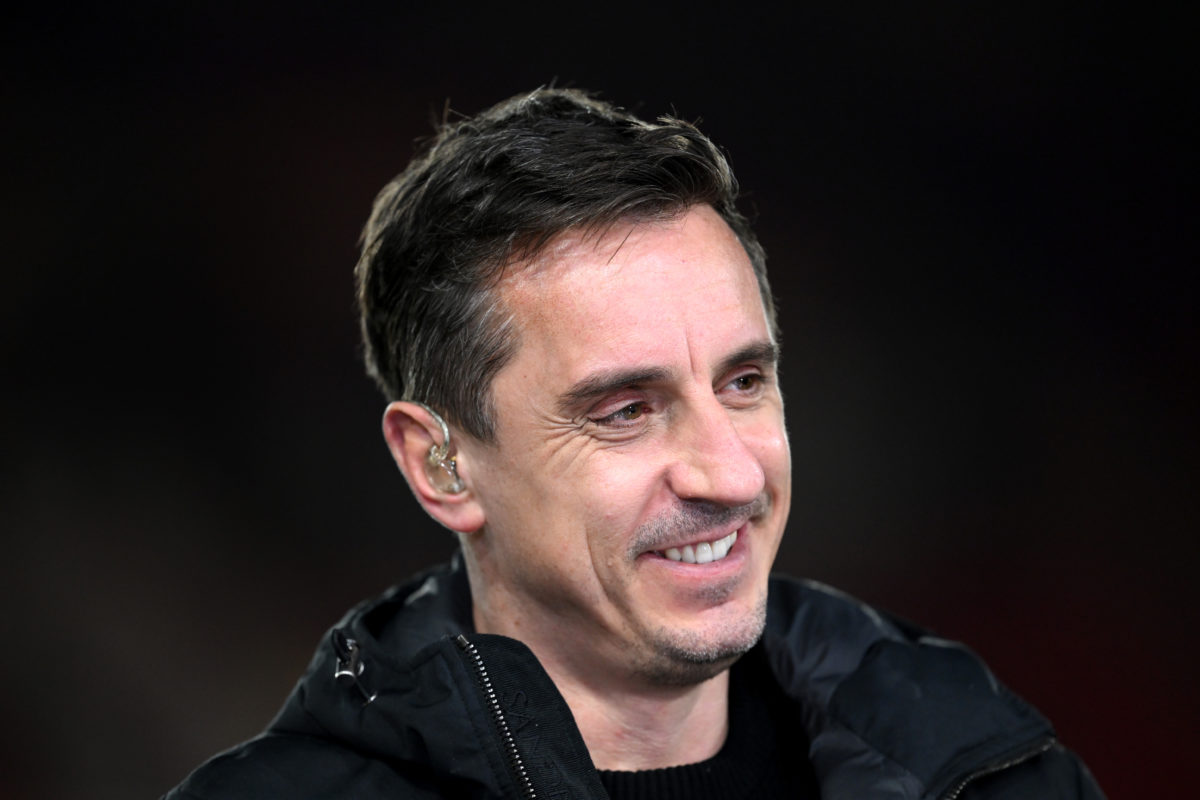 Gary Neville again takes aim at Arsenal fans on Twitter today