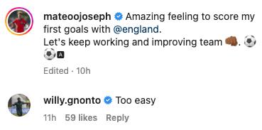 Wilfried Gnonto sends message to Leeds United youngster Mateo Joseph
