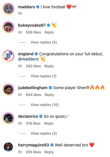 Declan Rice and Jude Bellingham amazed by Tottenham Hotspur target James Maddison