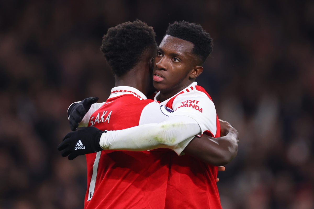 Arsenal's Bukayo Saka posts one-word message after Eddie Nketiah ...