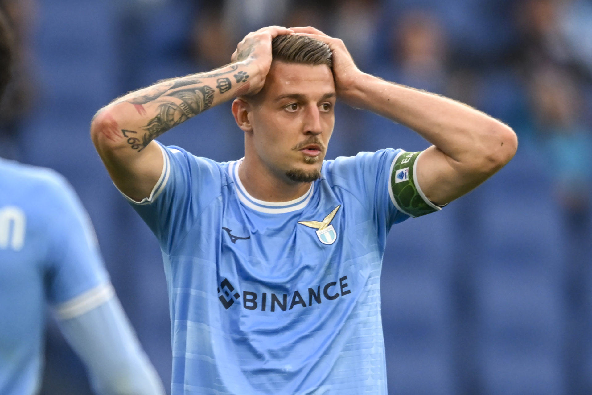 Sergej Milinkovic Savic of SS Lazio looks dejected during