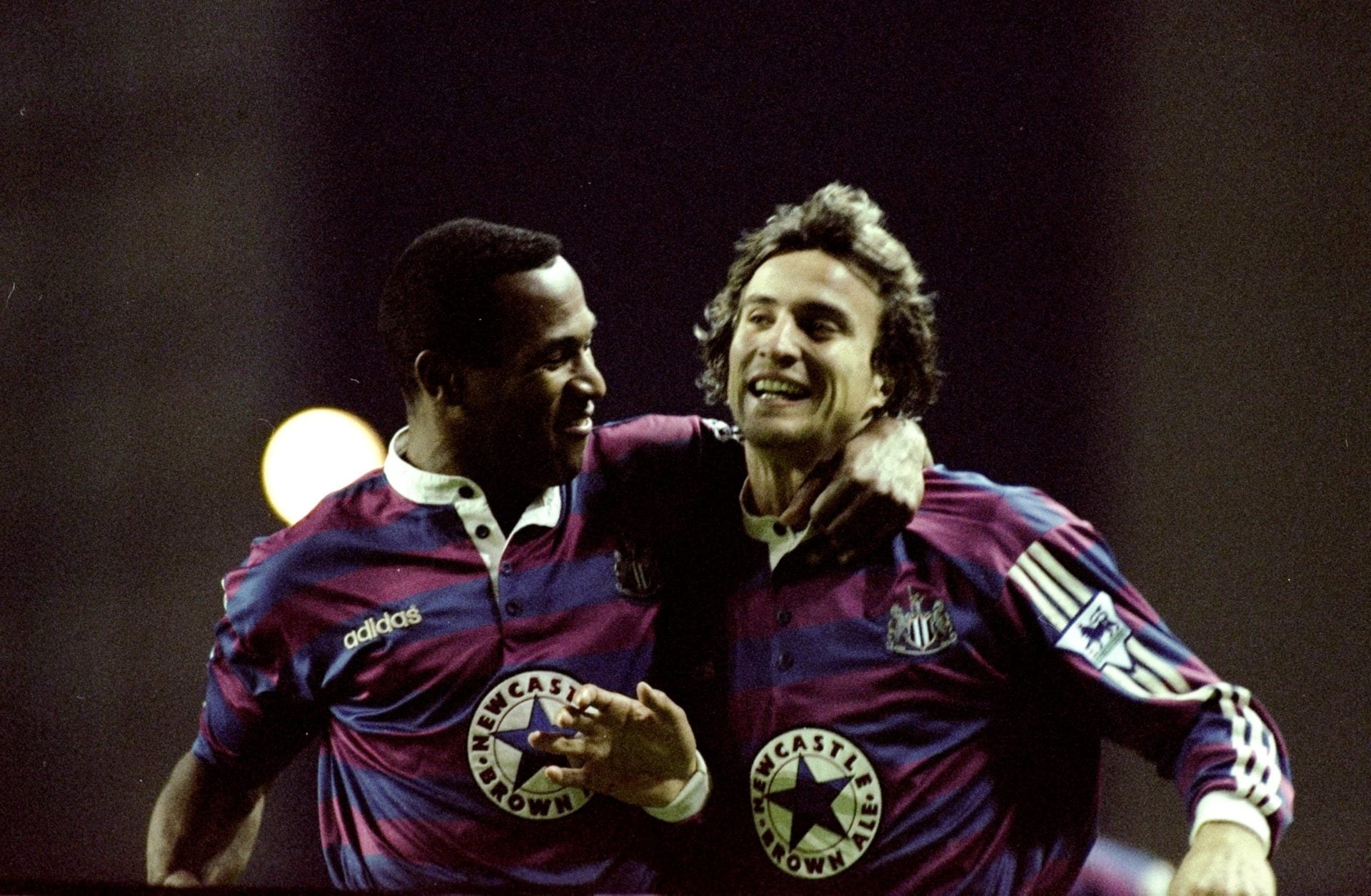 Les Ferdinand and David Ginola of Newcastle United