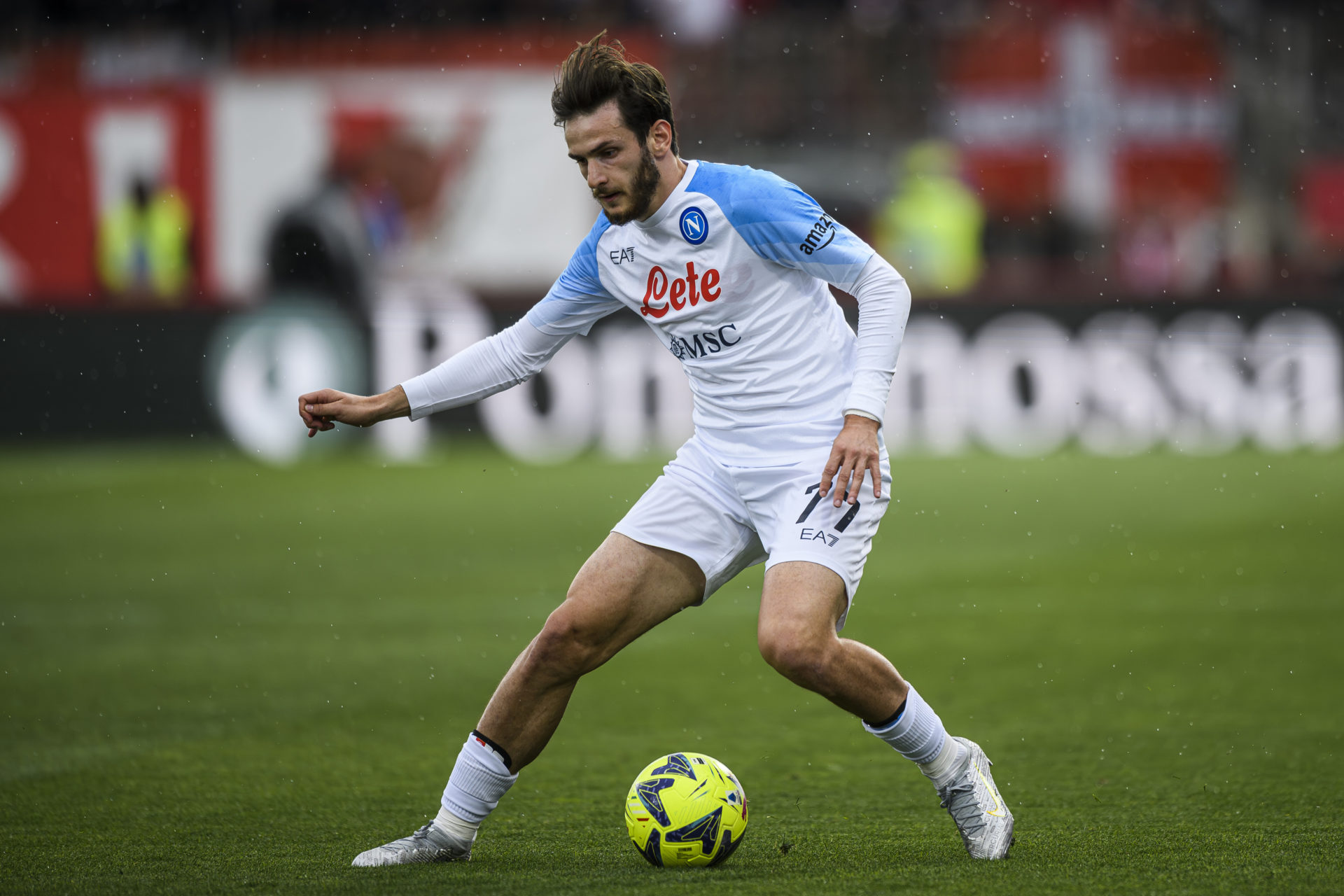 Khvicha Kvaratskhelia of SSC Napoli in action during the