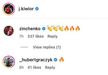Oleksandr Zinchenko praises Arsenal teammate Jakub Kiwior