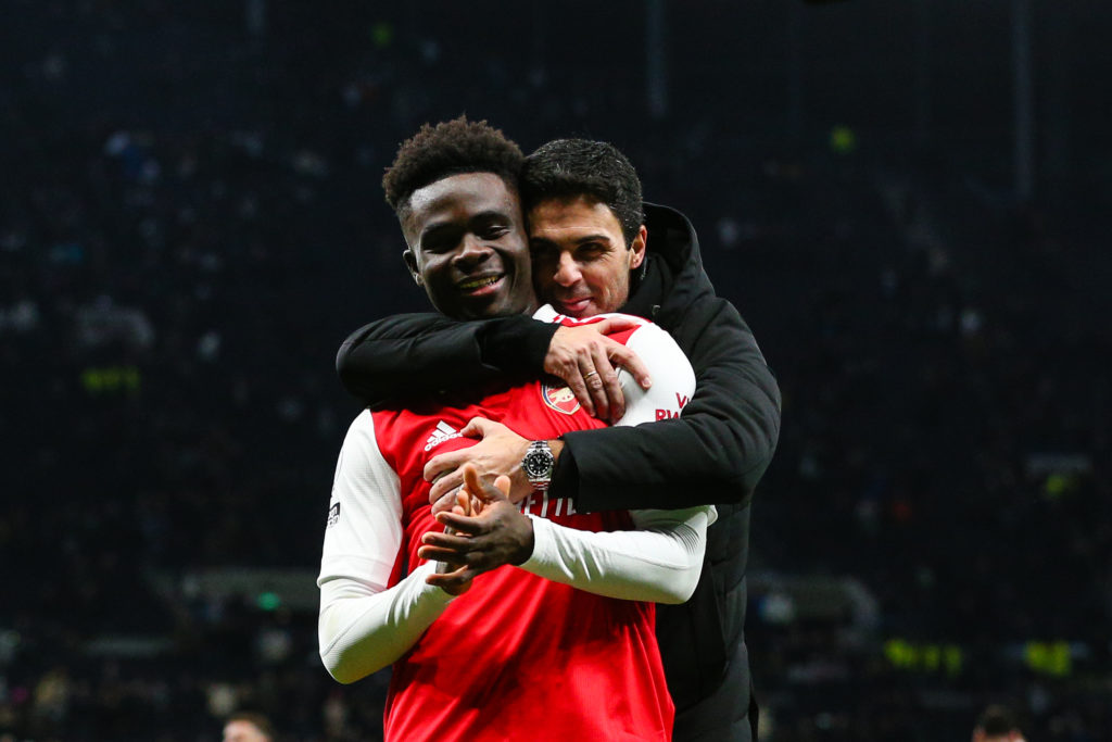 Mikel Arteta Reiss Nelson Bukayo Saka ARsenal