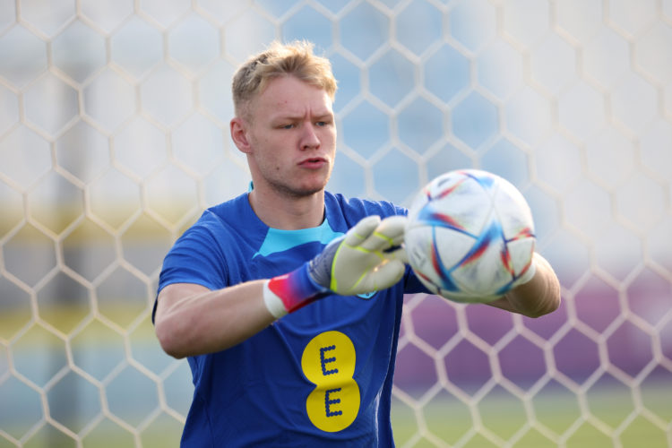 ‘World-class’ player pictured hugging Aaron Ramsdale, after claims Arsenal are about to bid for him
