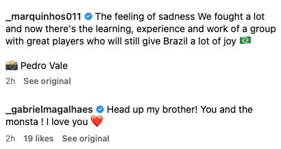 Arsenal star Gabriel Magalhaes sends message to Marquinhos after Brazil loss