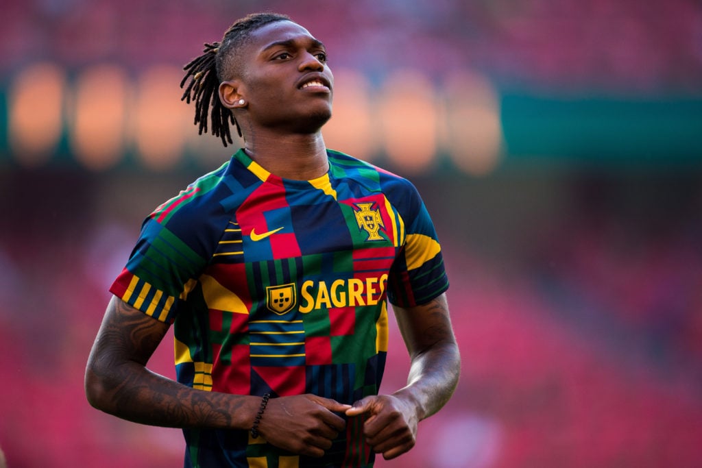 AC Milan attacker Rafael Leao ahead of Portugal match.