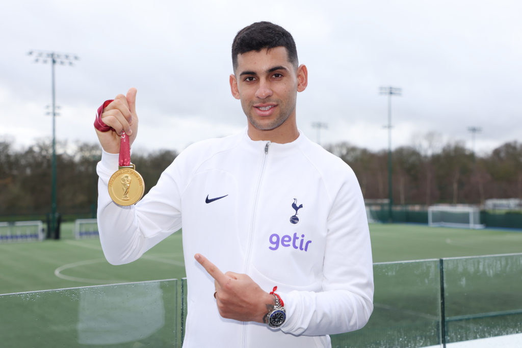 Argentina World Cup Winner Cristian Romero Photocall